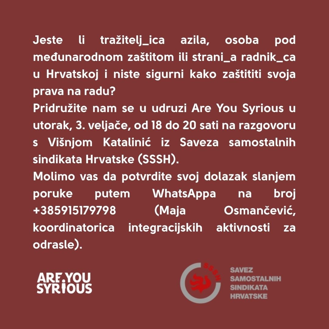 EDUKACIJA O SINDIKALNOM ORGANIZIRANJU U HRVATSKOJ 